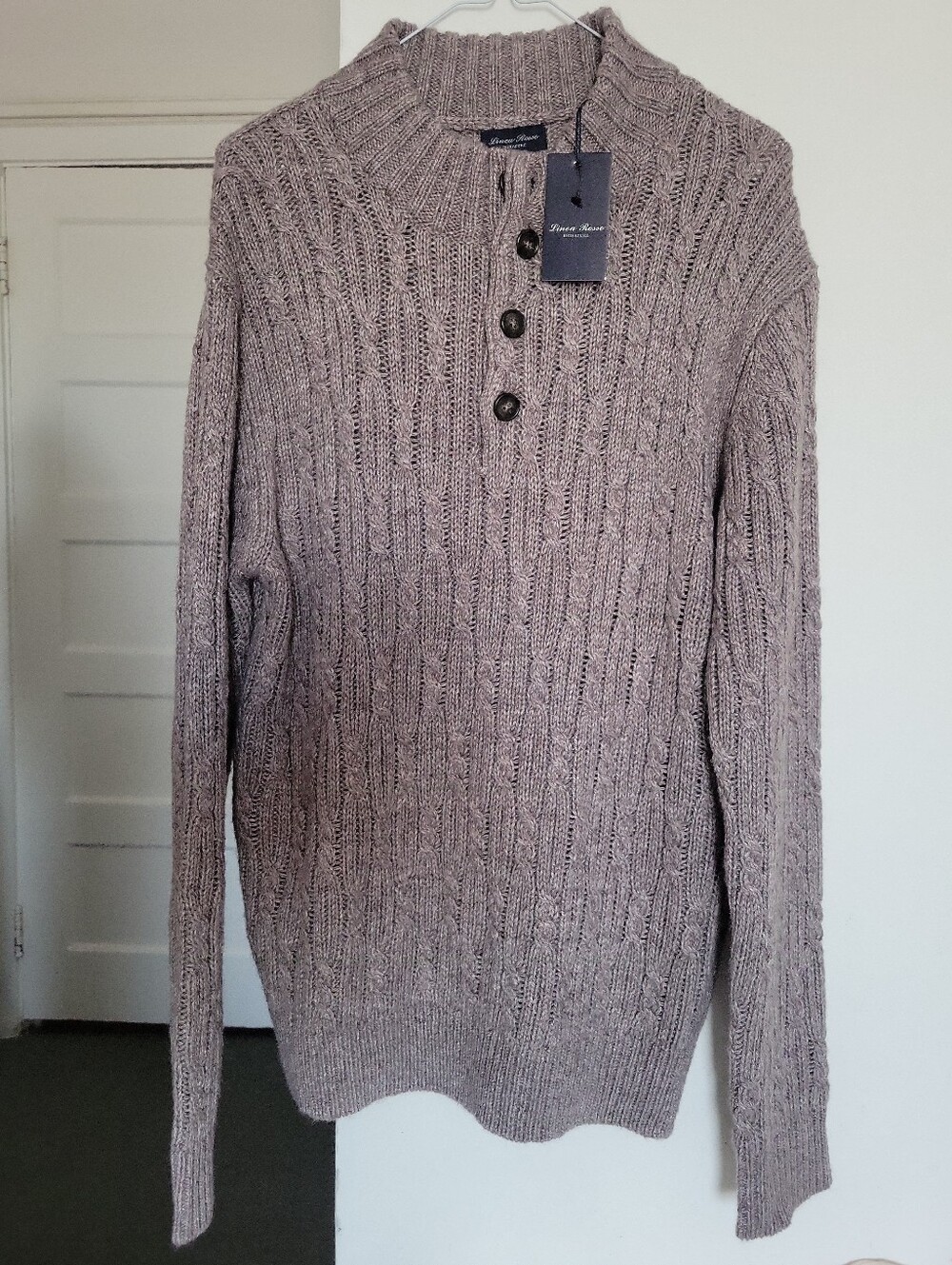 Linea Rosso Knit Acrylic Wool Alpaca Blend Sweater‎ Mens Patrick Assaraf Sz L